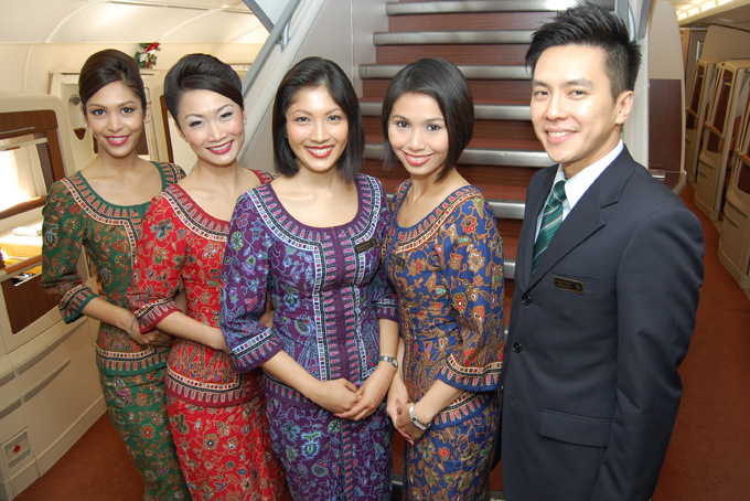 Singapore Airlines' iconic Singapore Girl first appeared in 1972 wearing the "sarong kabaya" uniform, inspired by traditional attire found across much of Southeast Asia.