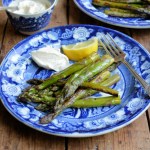 Butter Griddled Asparagus with Lemon and Aioli