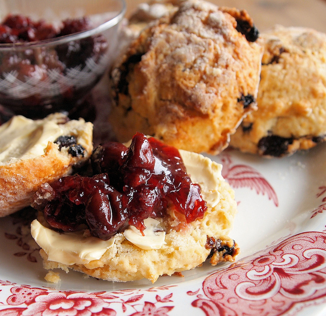 Buttermilk Scones with Sour Cherry Jam