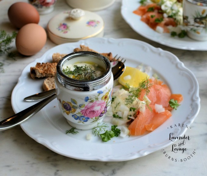 Coddled Eggs with Smoked Salmon & Dill