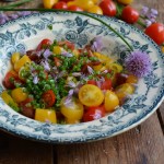 Heirloom Tomato & Chive Flower Salad