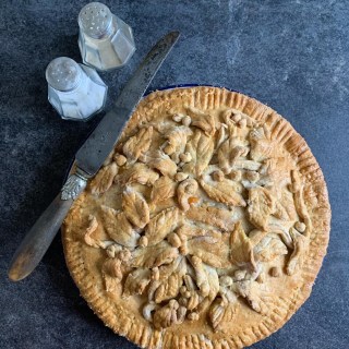 Cheese & Onion Plate Pie