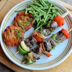 Summer Barbecue Dining: Bourbon Beef and Pepper Skewers with Potato Salad (Sous Vide)