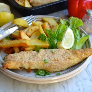 Baked Hake and Chips