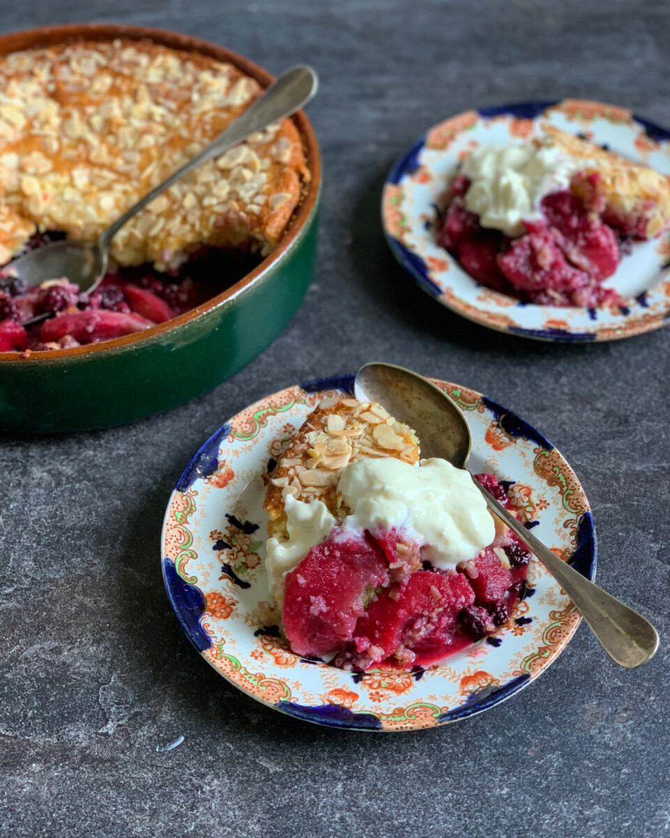 Eve’s Pudding with Blackberries & Apples