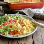 Healthy Three Cheese Macaroni Cheese Gratin