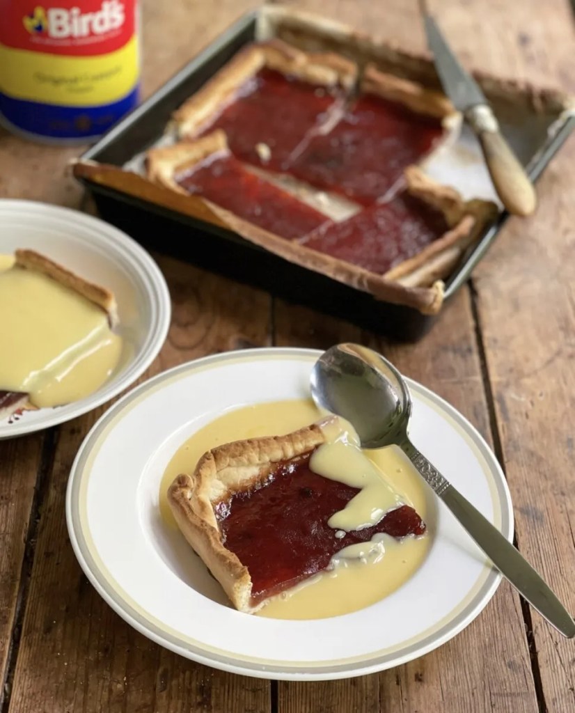 School Jam Tart and Custard