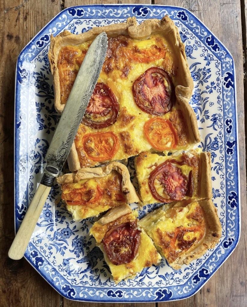 Deep Dish Cheese & Tomato Flan