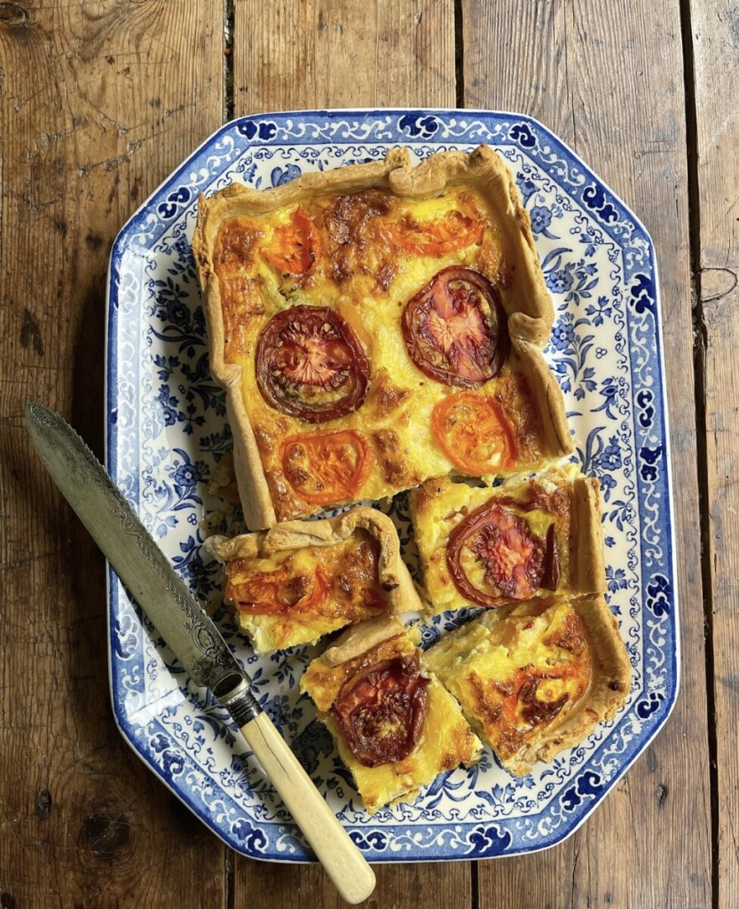 Deep Dish Cheese & Tomato Flan