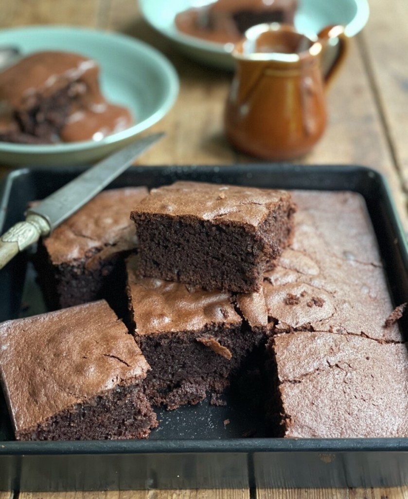 School Chocolate Sponge & Chocolate Custard