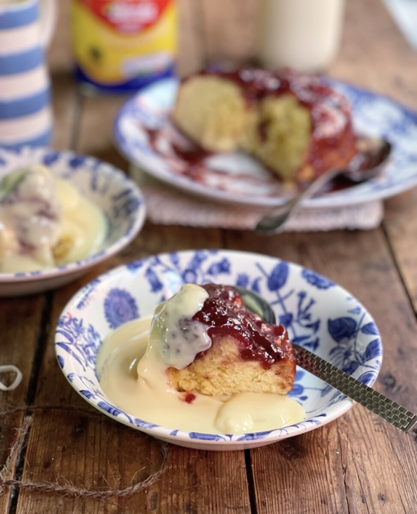 Steamed Jam Pudding in the Ninja Foodi