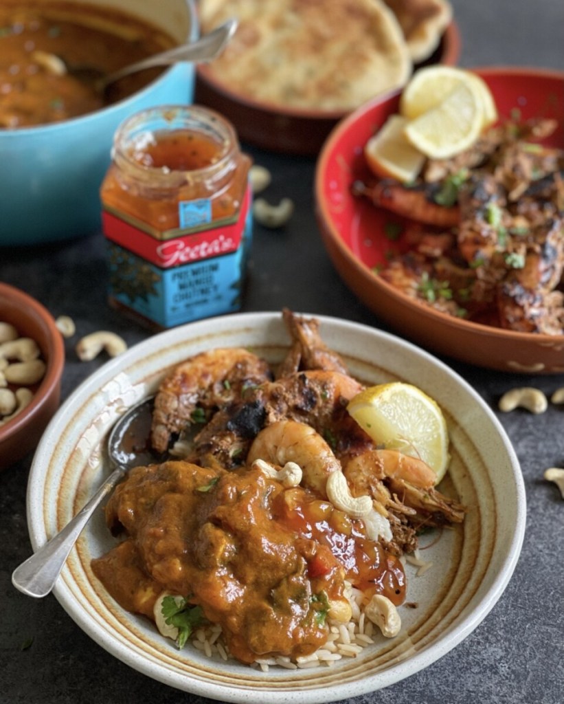 Pop back soon, to see my other Geeta's recipe using their Tikka Marinade, where I made a lovely vegetarian Mushroom Tikka Masala style Curry. Karen 