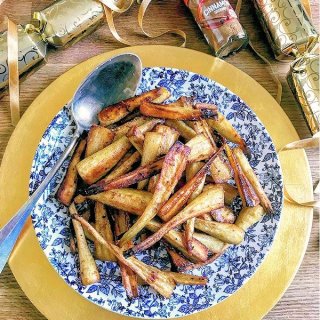 Sticky Roast Parsnips with Brown Sugar and Cinnamon