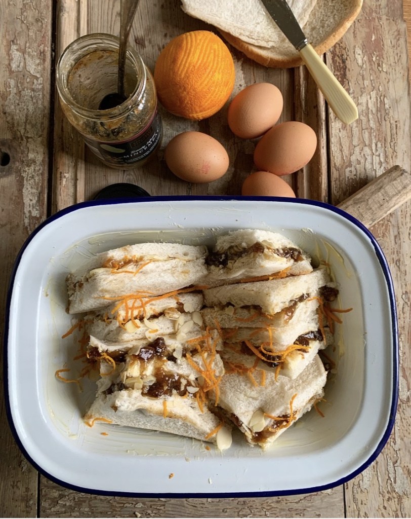 Mincemeat Bread and Butter Pudding