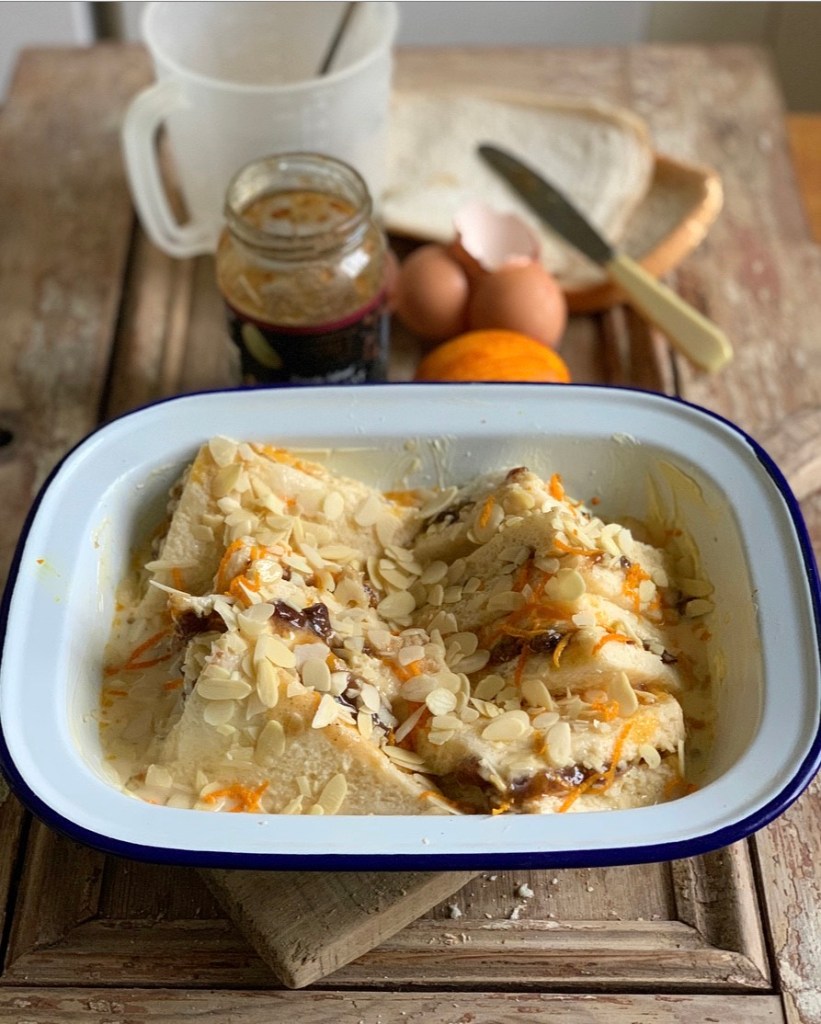 Mincemeat Bread and Butter Pudding