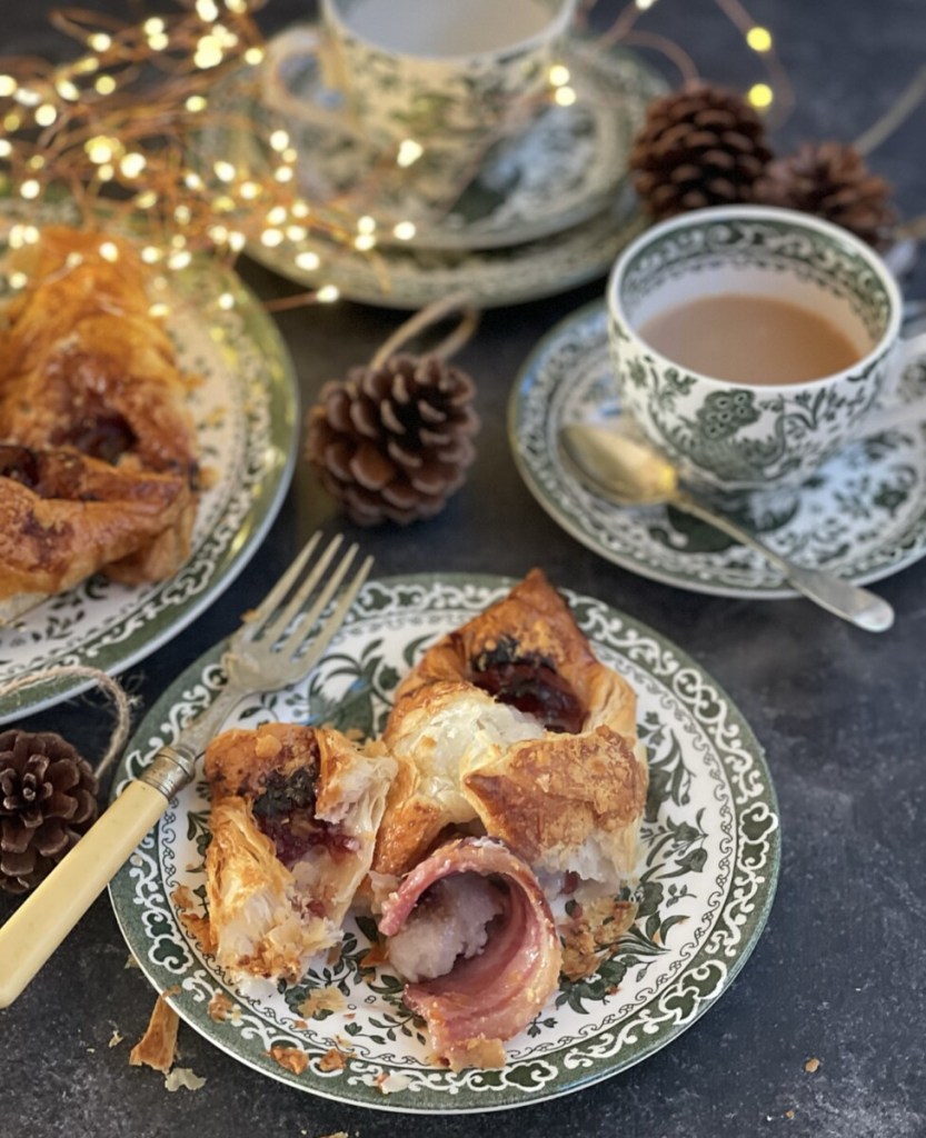 These easy to make Pigs in Blanket and Cranberry Turnovers use only five ingredients plus a beaten egg for the glaze.