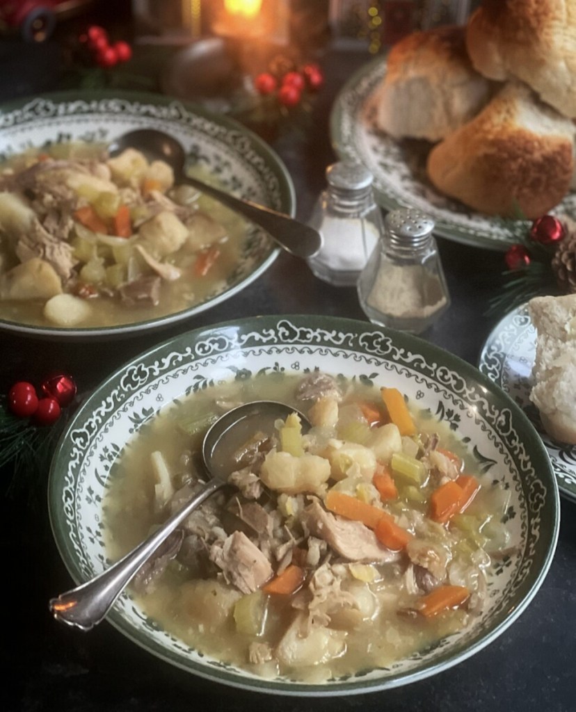 Pressure cooker leftover turkey & vegetable soup