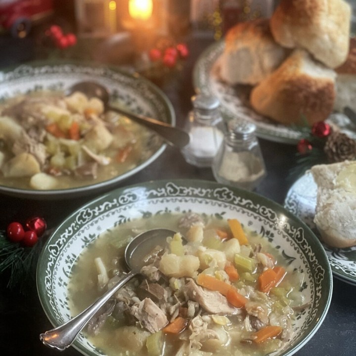 Pressure cooker leftover turkey & vegetable soup