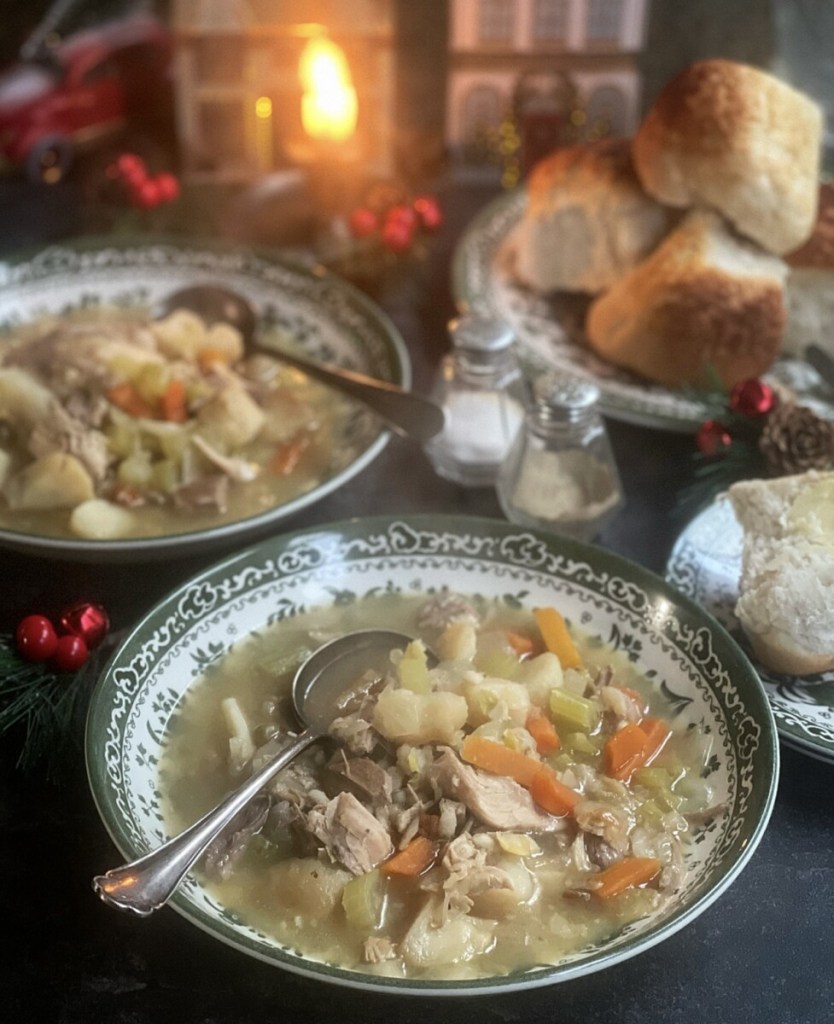 Pressure cooker leftover turkey & vegetable soup