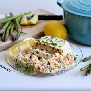 Hot Smoked Salmon and Asparagus Terrine for the Le Creuset Cast Iron Challenge