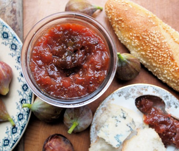 From the Autumn Preserves Pantry - Apple, Fig and Pear Chutney with Cardamom