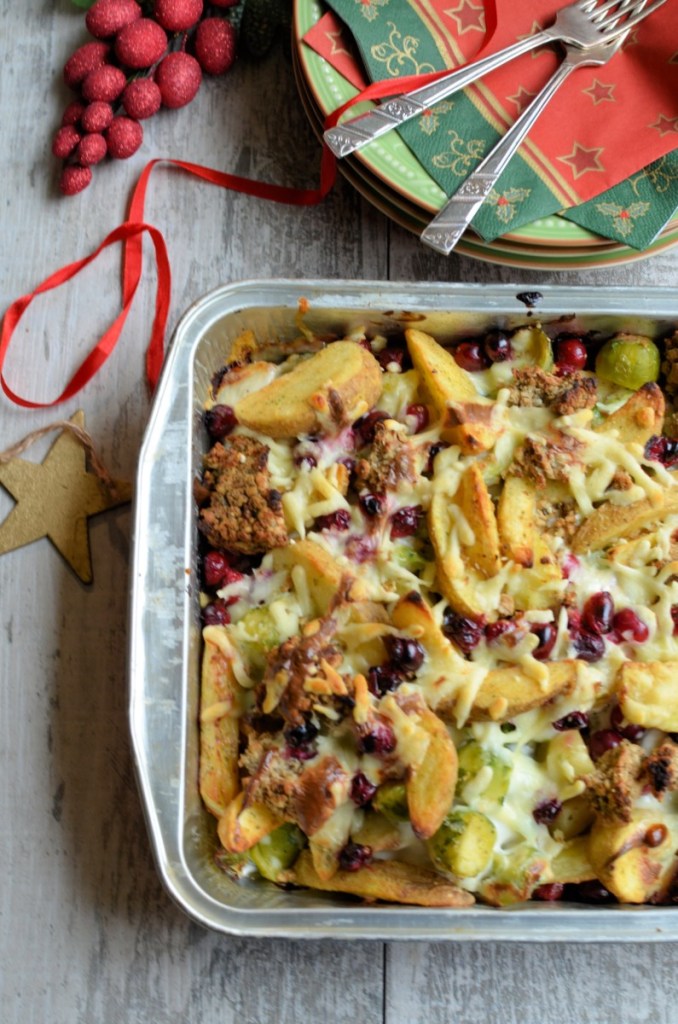 Parsnip, Potato & Sprouts Cheese Gratin