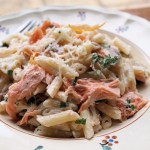 Family Fish and Pasta on Friday: Creamy Salmon and Orange Pasta with Mixed Herbs Recipe