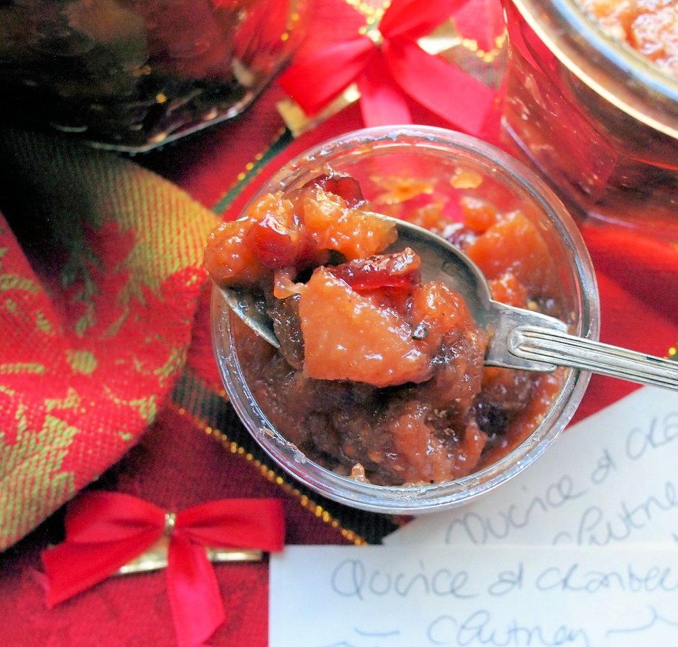 Spiced Quince and Cranberry Chutney