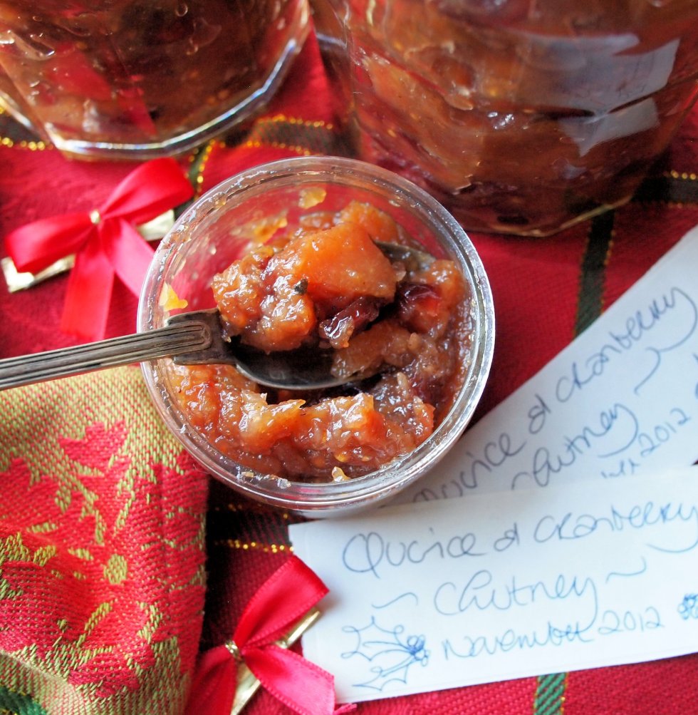 Spiced Quince and Cranberry Chutney