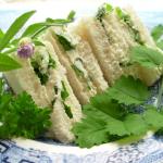 Herb Garden Tea Sandwiches with Cream Cheese