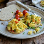 A Simple Breakfast: Scrambled Eggs on Oatcakes