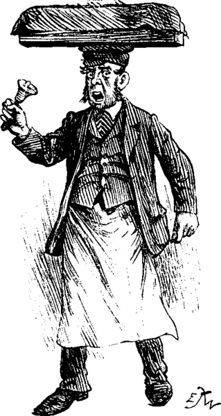 Muffin man, illustrated in Punch: 24 December 1892